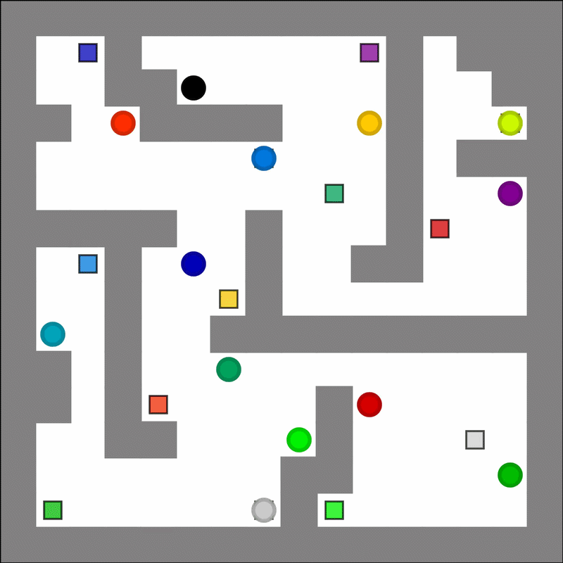 Multi-agent path finding demo