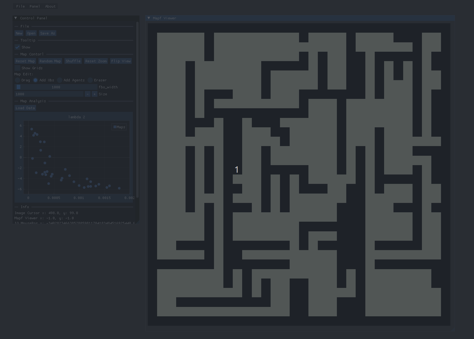 Connectivity-controlled map generation demo